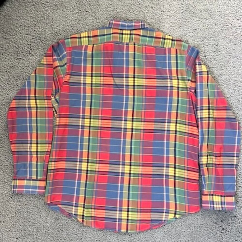 Polo Ralph Lauren Men's Multicolor Plaid Long-Sleeved Shirt - Sz. XL - EUC - Picture 7 of 11